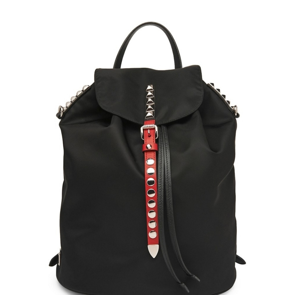 Prada Nylon studded backpack